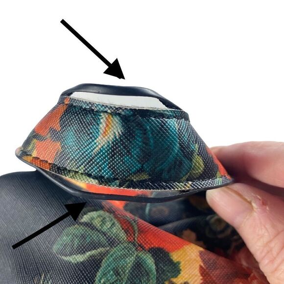 Bebe Bag Black Pink Floral Melissa Medium Studded Vegan Small Backpack - Picture 7 of 7